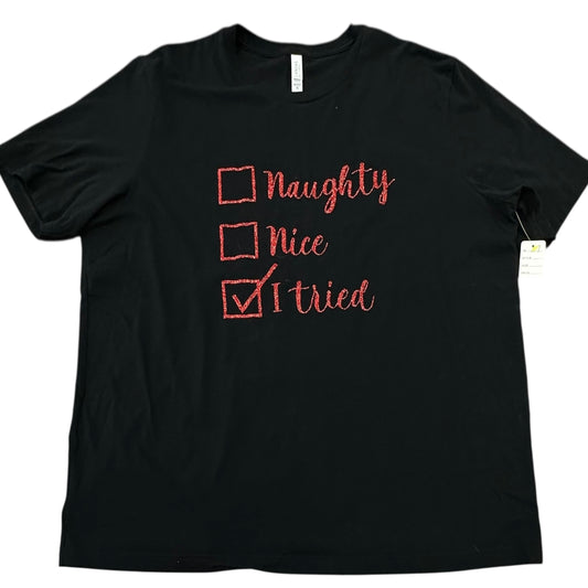 I TRIED CHRISTMAS SHIRT BLACK 7 2XL