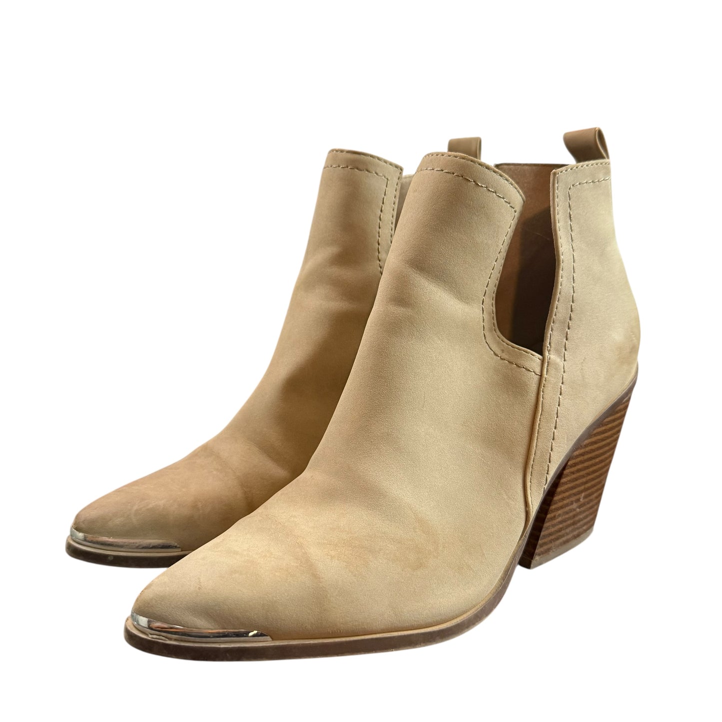 SODA BROWN TAUPE ANKLE BOOTIES 139 SZ 7