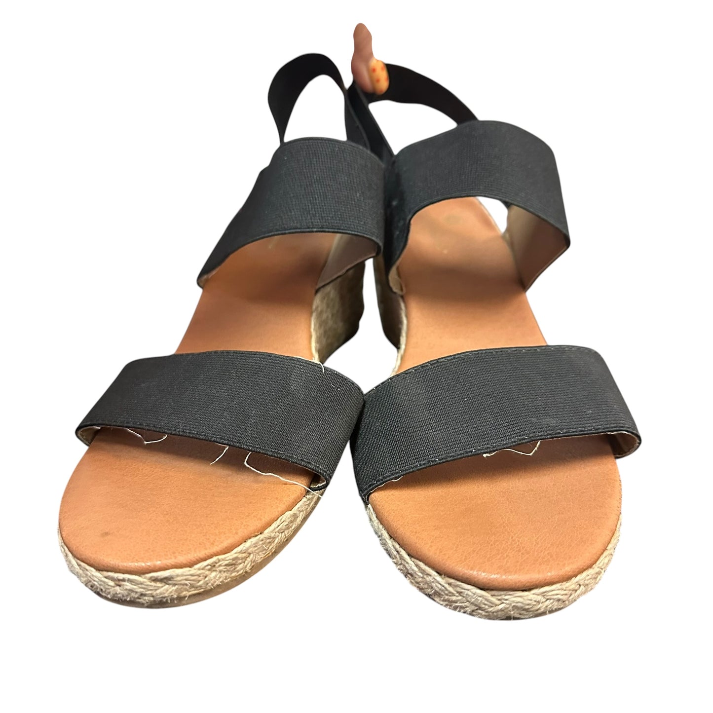 TOMMY BAHAMA BLACK WEDGES ESPADRILLES 279 SZ 9.5