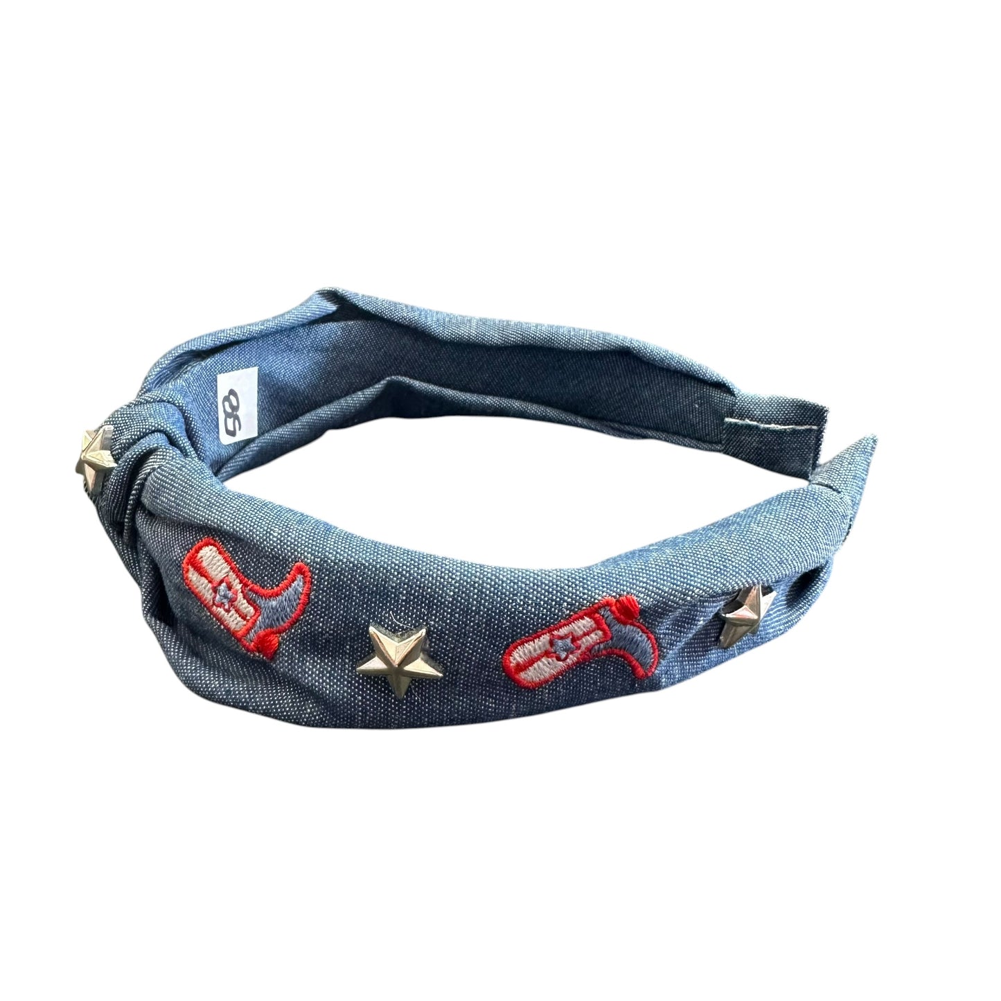 BLUE CHAMBRAY DENIM WESTERN HEADBAND 58