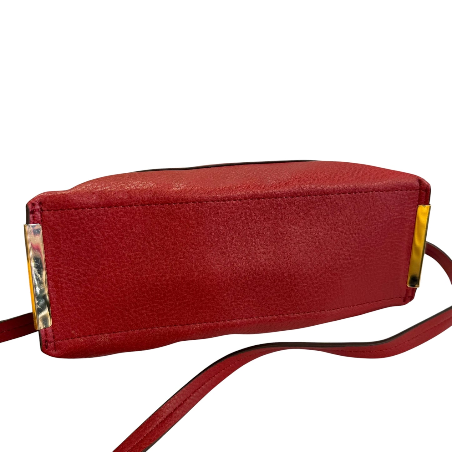 KATE LANDRY RED FAUX LEATHER SHOULDER BAG 261 OS