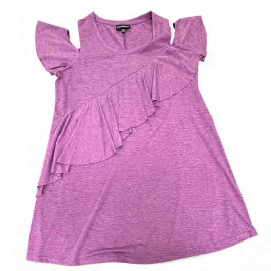 LANE BRYANT RUFFLE COLD SHOULDER DRESS 100 SZ 18/20