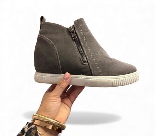 OUTWOODS HIDDEN WEDGE SNEAKERS GRAY 100 SZ 10