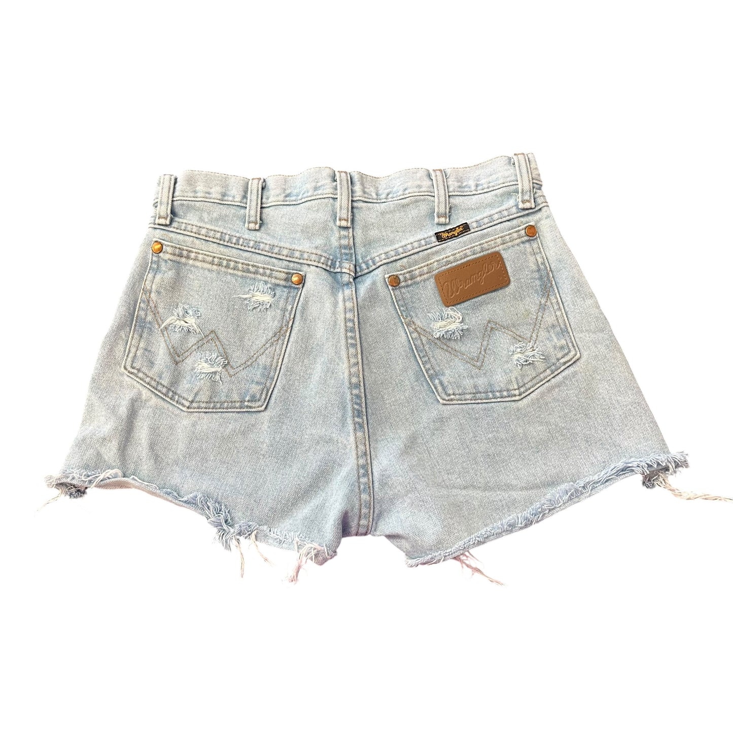 WRANGLER HIGH RISE CUT OFF DENIM SHORTS 100 SZ 29