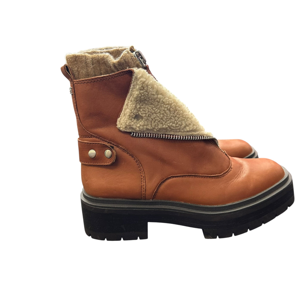 SAM EDELMAN LINDS ANKLE BOOTS BROWN 289 SZ 8.5