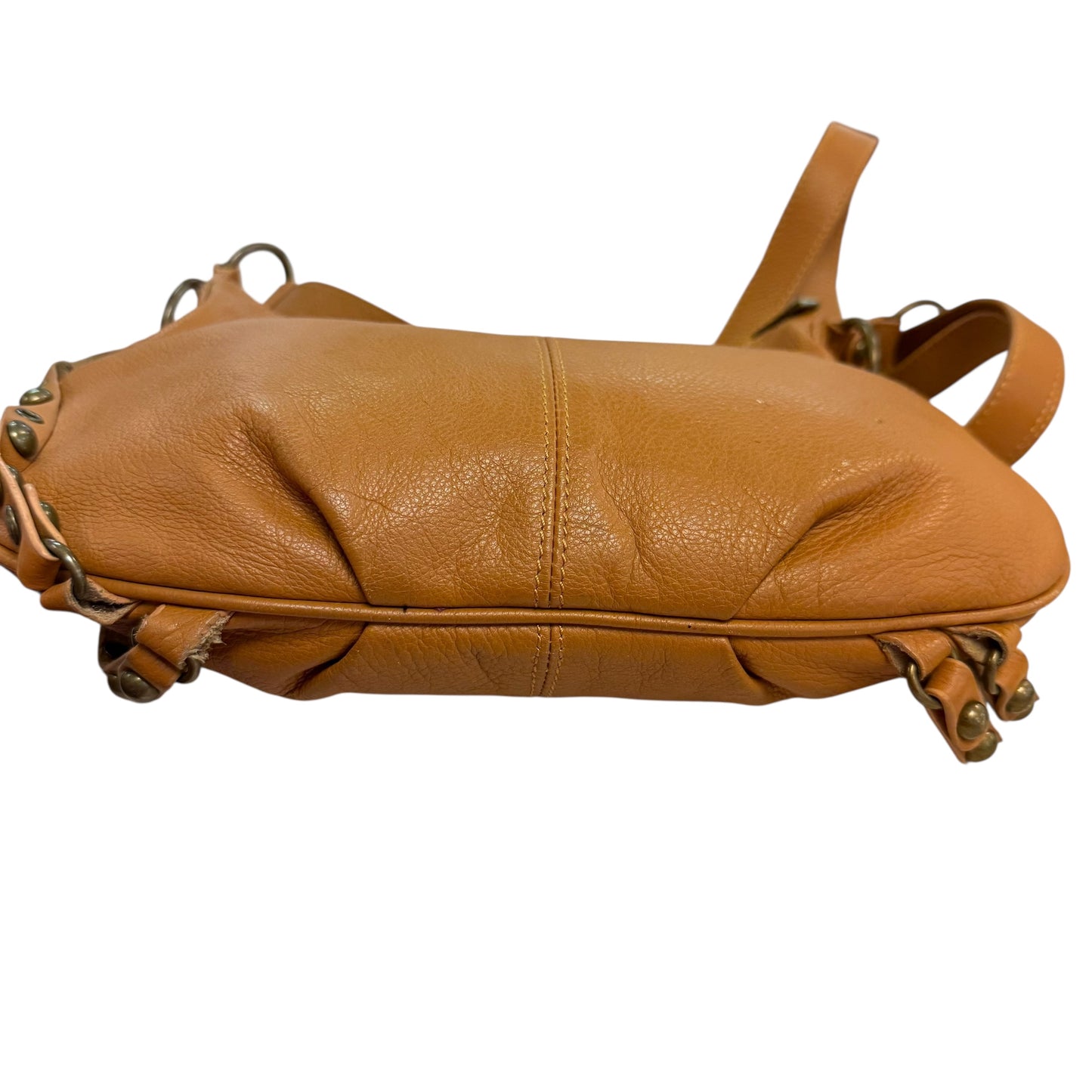 BORN BROWN LEATHER STUDDED HANDBAG CROSSBODY 84