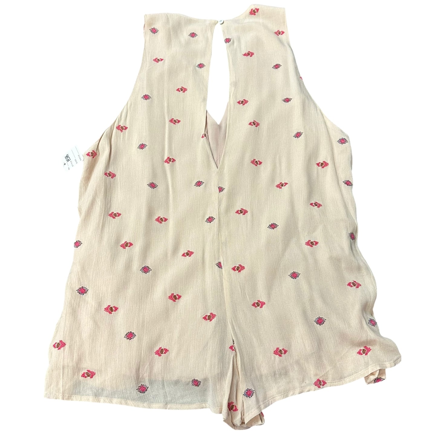 BY TOGETHER BEIGE GAUZE ROMPER PINK EMBROIDER 158 LARGE