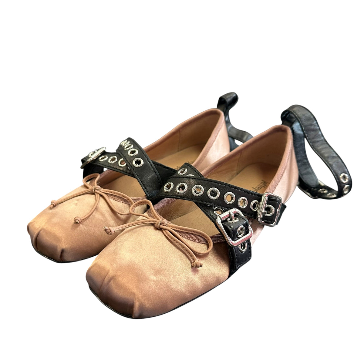 JEFFREY CAMPBELL SATIN BALLERINA FLATS 255 SZ 6.5 NEW