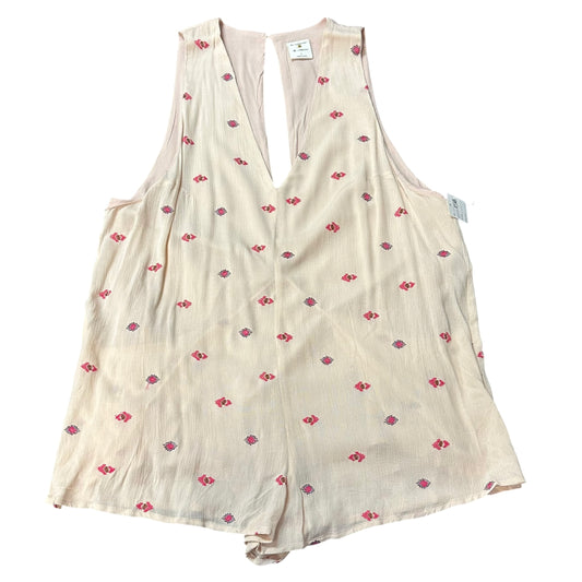 BY TOGETHER BEIGE GAUZE ROMPER PINK EMBROIDER 158 LARGE