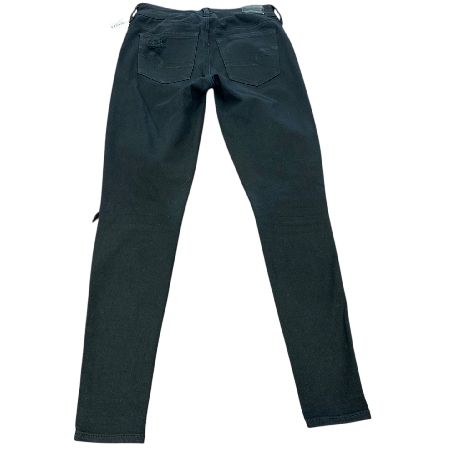 AMERICAN EAGLE BLACK JEGGINGS 174 SZ 2 LONG