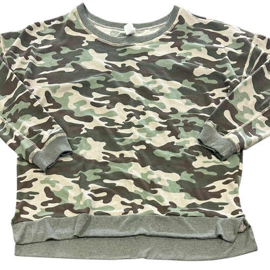 SEW IN LOVE GREEN CAMO THIN SWEATSHIRT 125 2X