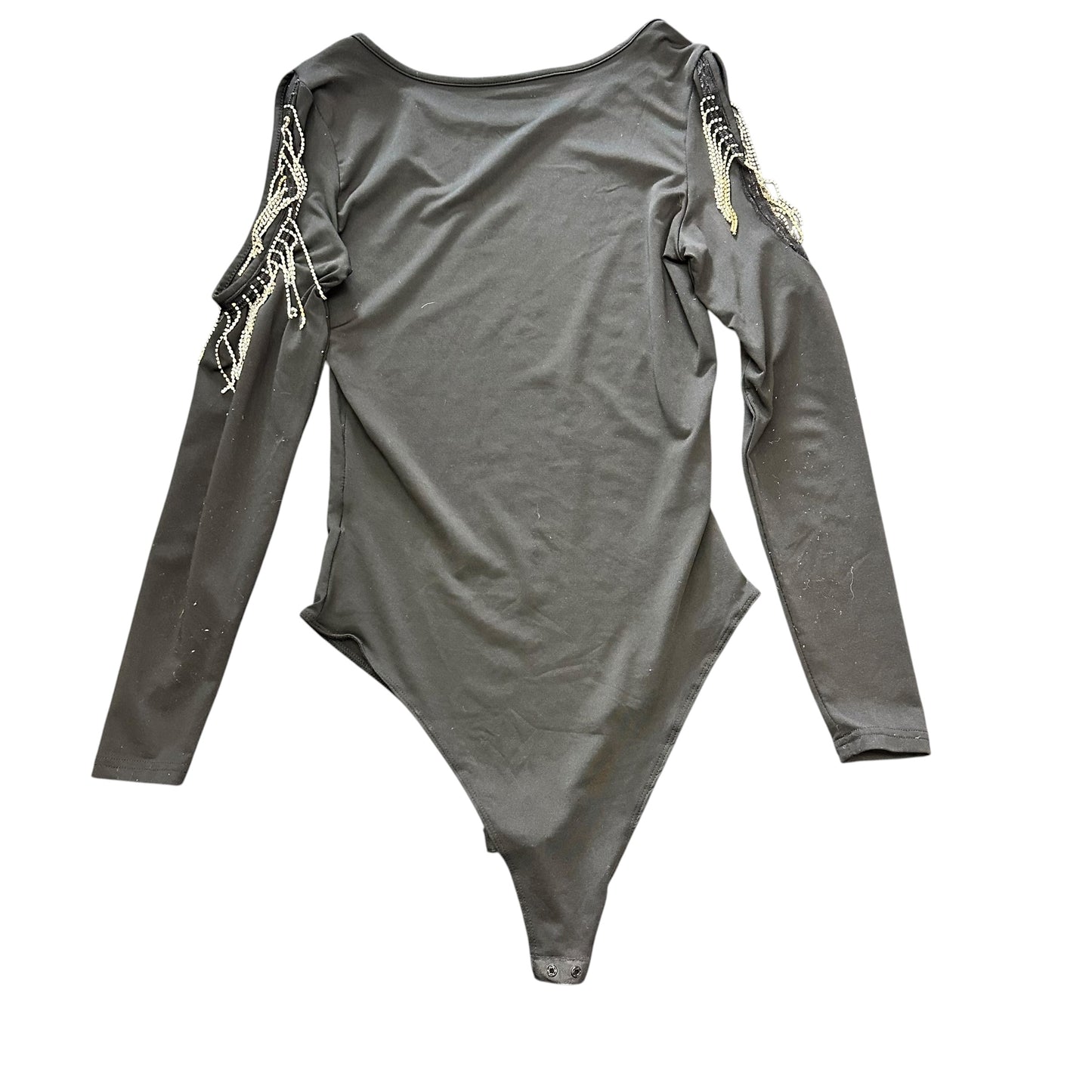 BLACK BODYSUIT RHINESTONES 223 SMALL