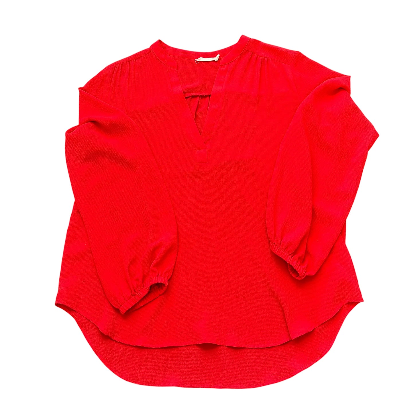 LUSH RED POPOVER BLOUSE 262 XL