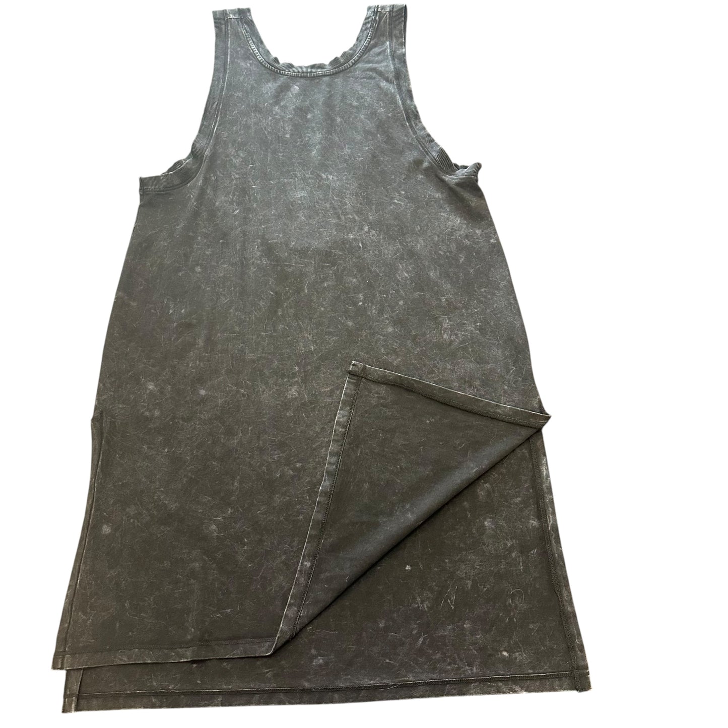 FREE PEOPLE BLACK STONEWASHED SCOOP BACK DRESS 100 XL