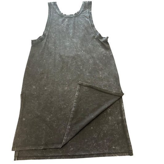 FREE PEOPLE BLACK STONEWASHED SCOOP BACK DRESS 100 XL