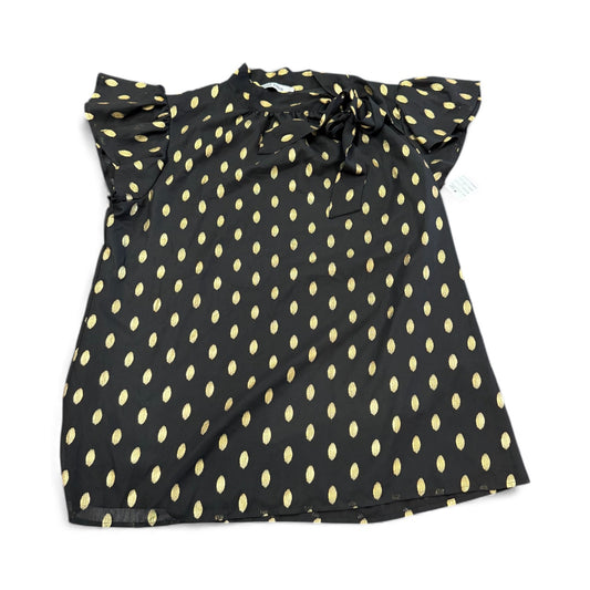 GRACE KARIN BLACK GOLD METALLIC BLOUSE 100 LARGE