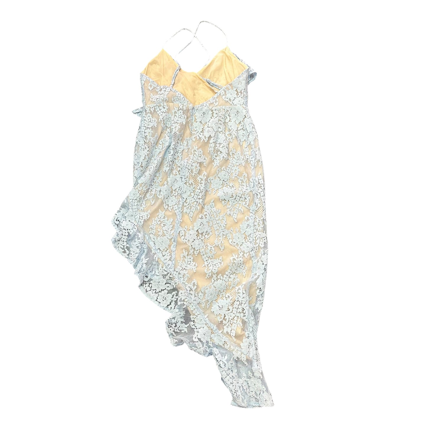 NBD BLUE LACE FLORAL DRESS 100 MEDIUM