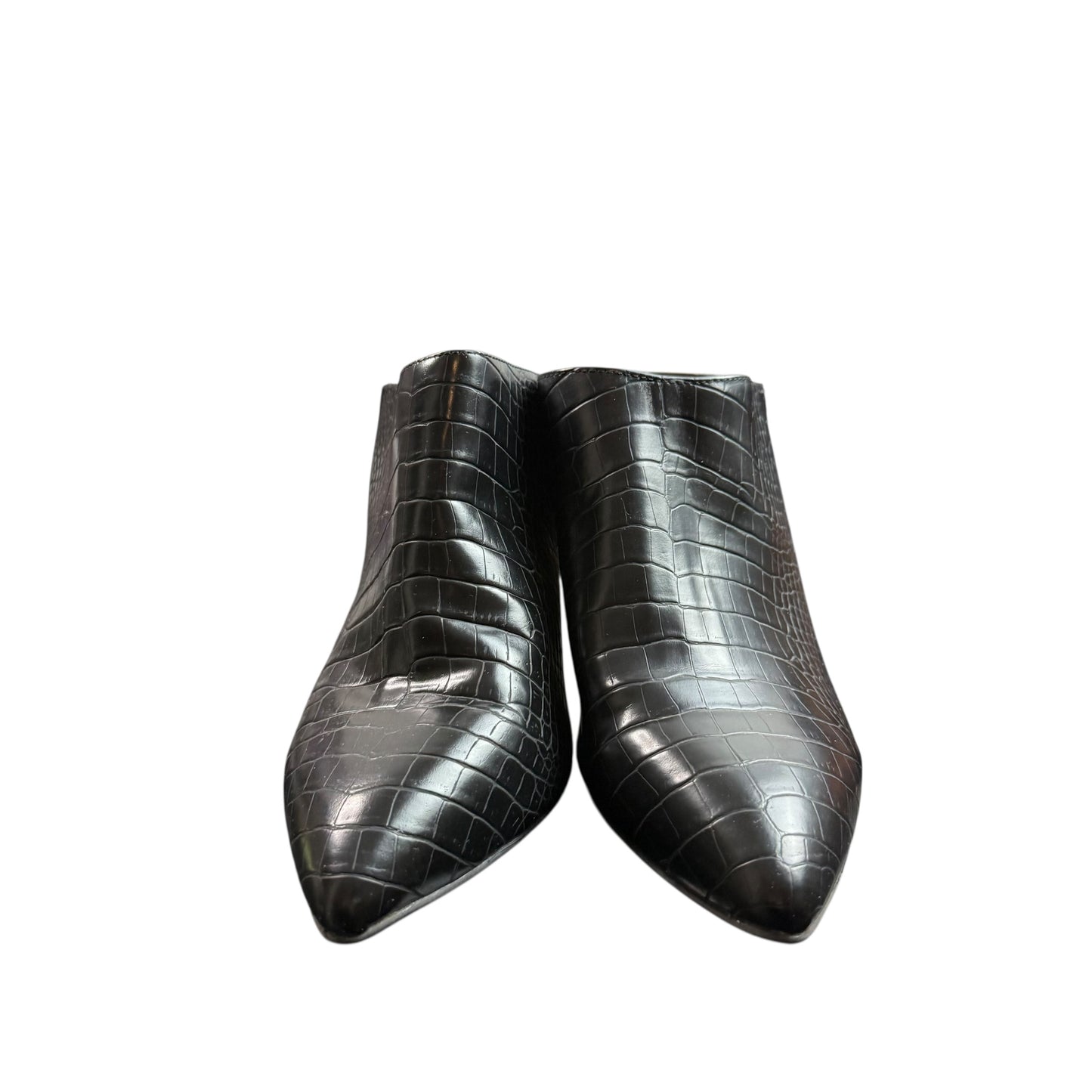 WORTHINGTON BLACK MULE ZENITH HEELS 100 SZ 9M