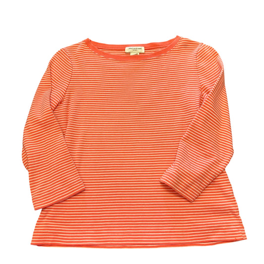 JONES NEW YORK VINTAGE Y2K CORAL WHITE STRIPED TEE 100 SMALL