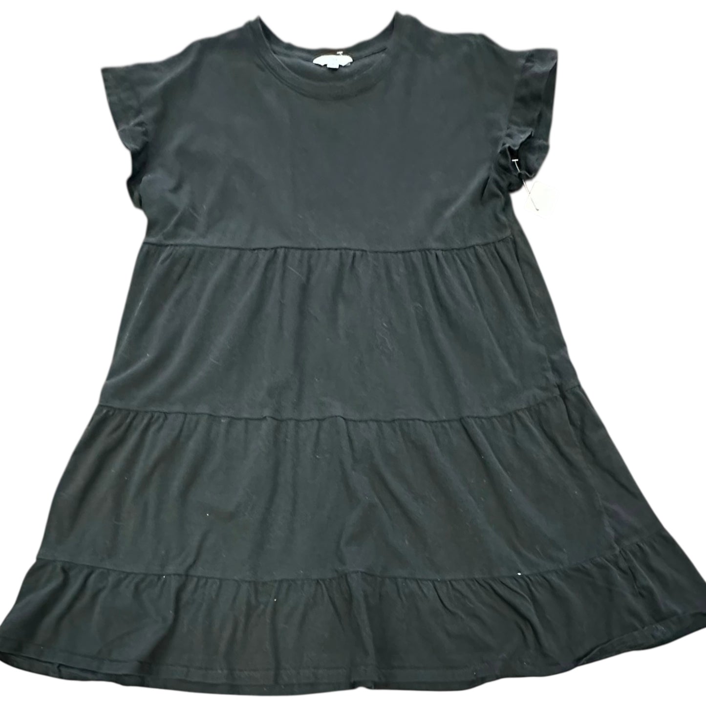 TIME & TRU BLACK TIERED DRESS 100 MEDIUM