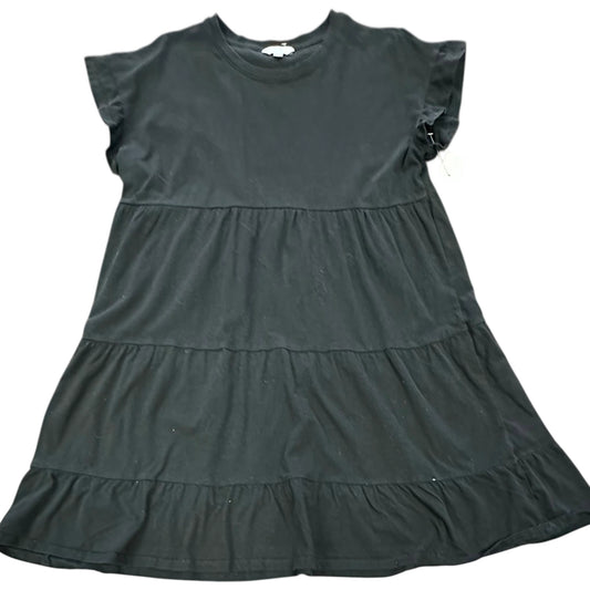 TIME & TRU BLACK TIERED DRESS 100 MEDIUM