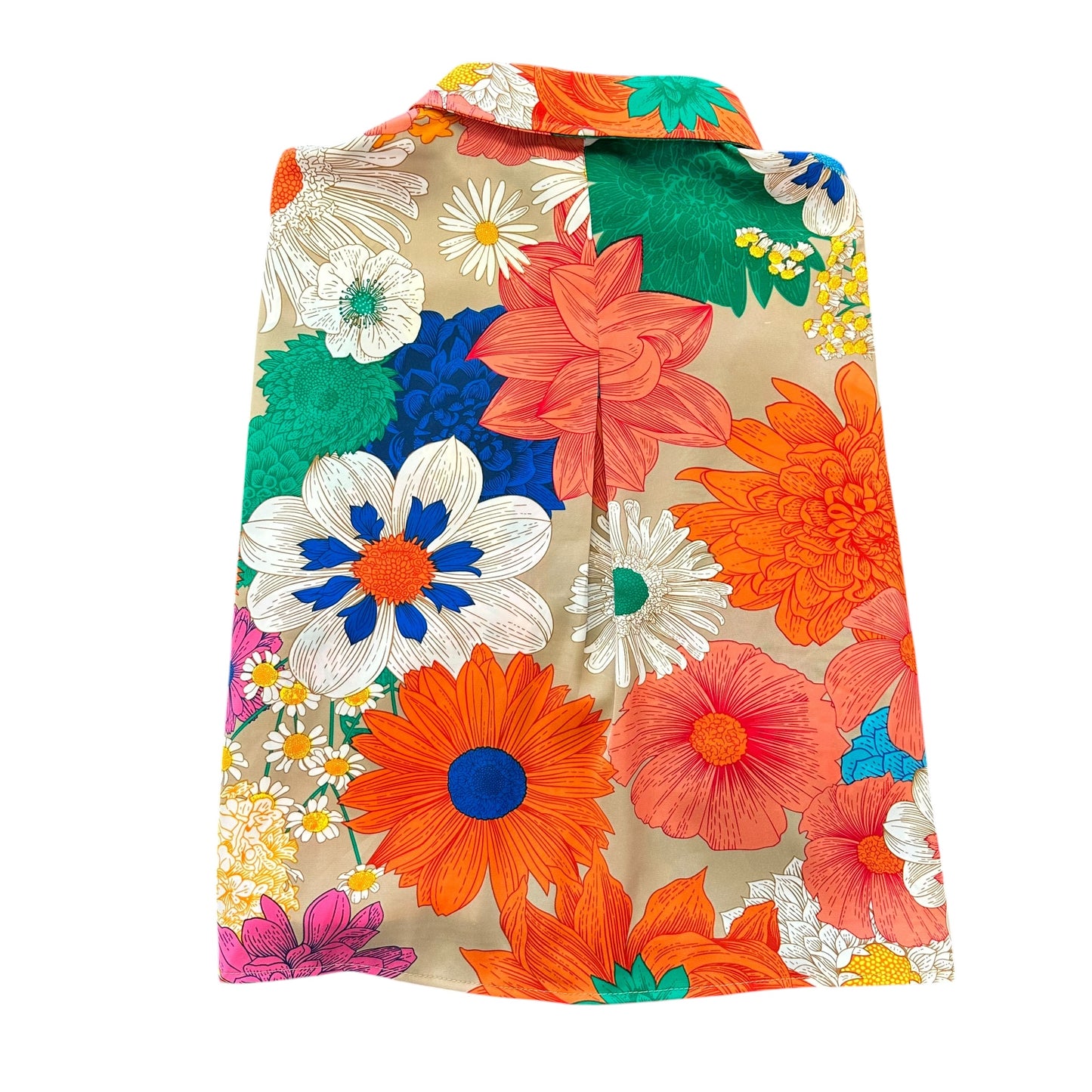 GIGIO FLORAL MULTICOLOR BUTTON UP BLOUSE 158 SMALL