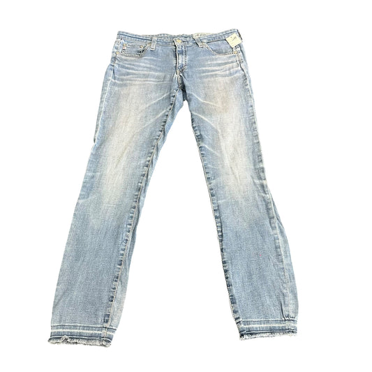 AG DENIM BLUE JEANS SKINNY RAW HEM 249 SZ 29