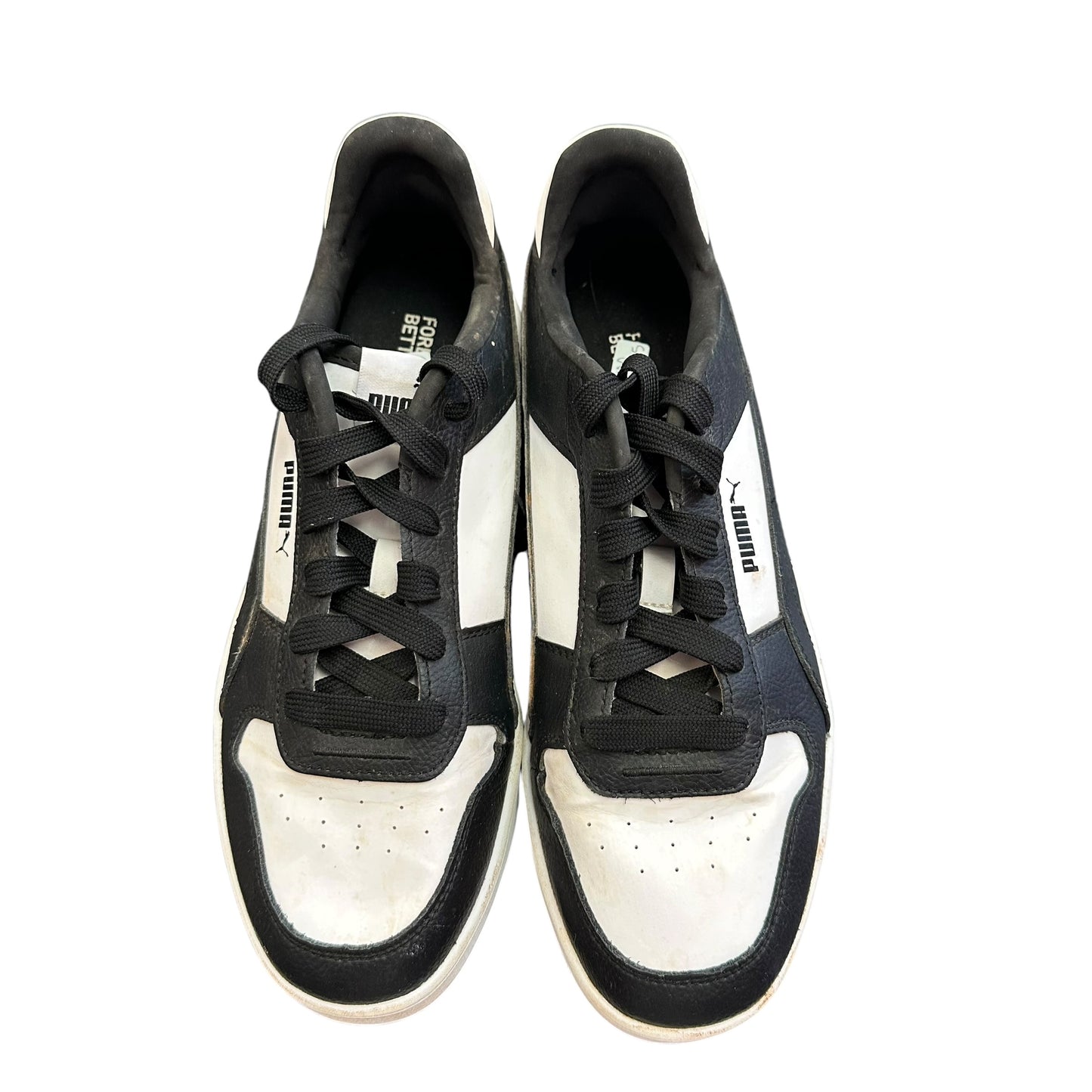 PUMA CARINA STREET PLATFORM SNEAKERS BLACK WHITE 100 SZ 9.5