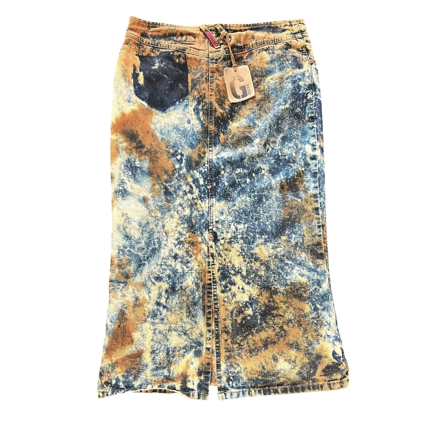 G BRAND ACID WASH KNEE LENGTH SKIRT NWT 100 SZ 29