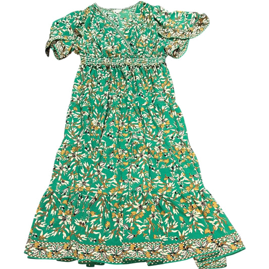 MAX STUDIO GREEN FAUX WRAP DRESS 227 2X