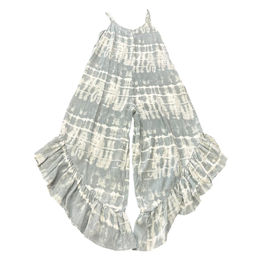 JAPANA GREEN BEIGE TIE DYE JUMPSUIT 100 SMALL