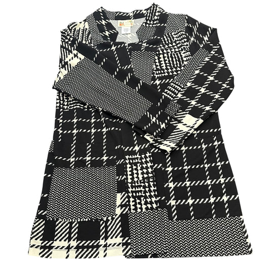 POPPY & BLUE BIRD BLACK WHITE HOUNDSTOOTH BLAZER 272 1X