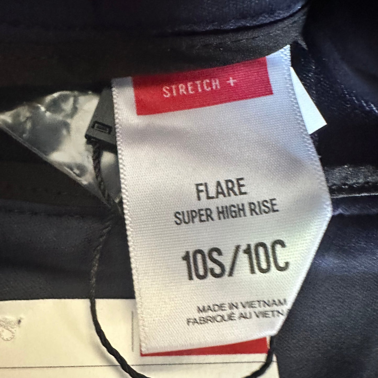 EXPRESS FLARE SUPER HIGH RISE NAVY PANTS 100 10S