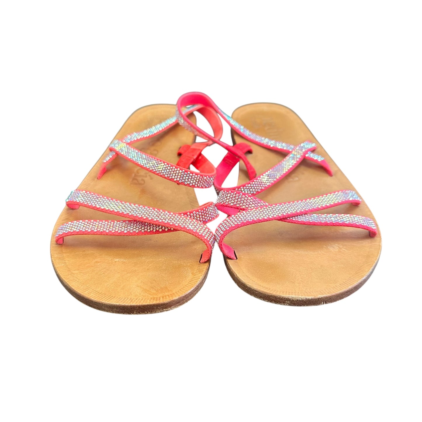 PEDRO GARCIA PINK RHINESTONE SANDALS 38 SZ 6.5