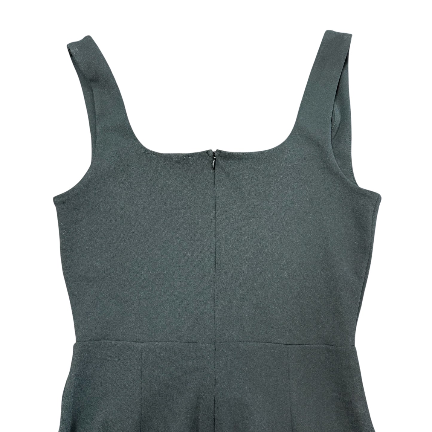 STYLIVE BLACK SLEEVELESS WIDE LEG SQUARE NECKLINE JUMPSUIT BACK ZIPPER SMALL