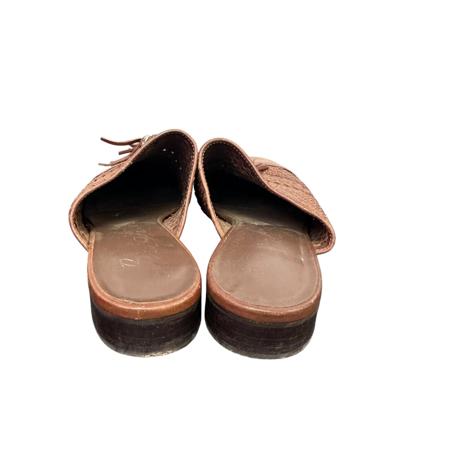 BRIGHTON BROWN LEATHER MULES 100 SZ 7