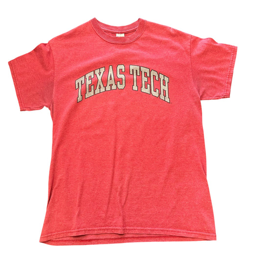 GILDEN HEAVY COTTON RED TEXAS TECH T-SHIRT 261 MEDIUM