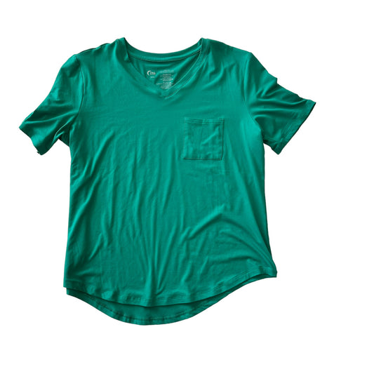 ZYIA ACTIVE - GREEN V NECK ATHLETIC TEE - 3X