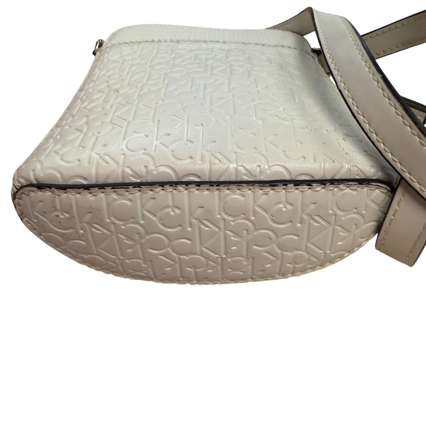 CALVIN KLEIN WHITE CROSSBODY FAUX LEATHER