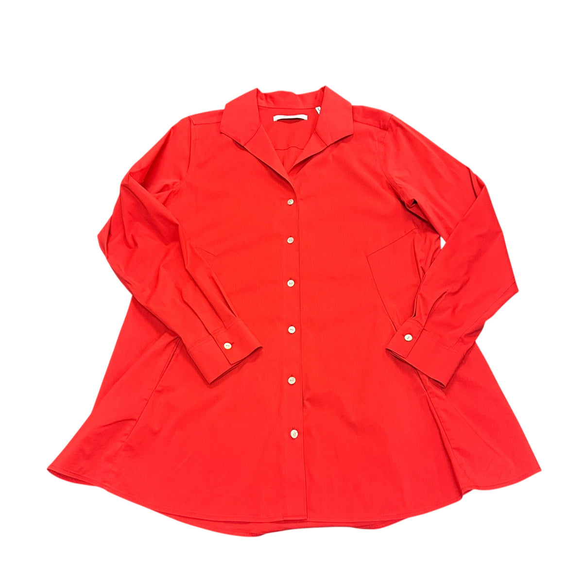 FOXCROFT NON IRON RED LONG SLEEVE BUTTON DOWN POCKETS 38 SZ 10