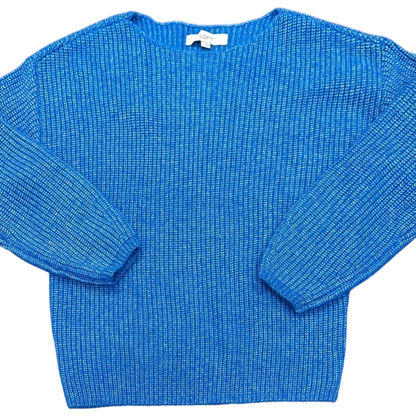 LOFT BLUE KNIT SWEATER 26 MEDIUM NWOT
