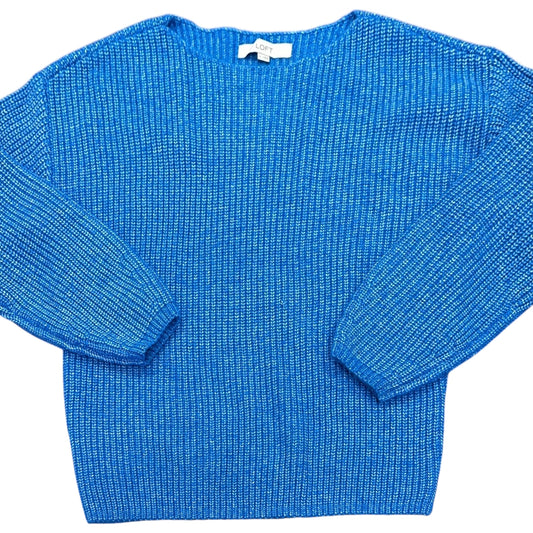 LOFT BLUE KNIT SWEATER 26 MEDIUM NWOT