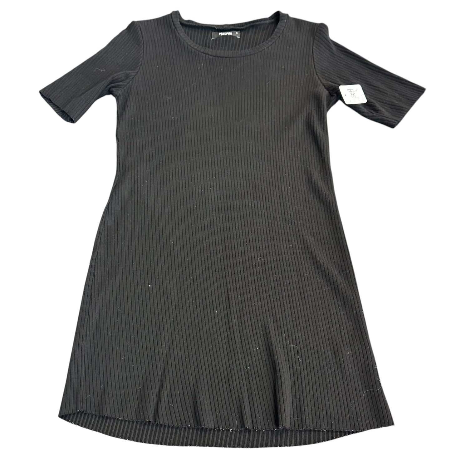 MICHAEL LAUREN BLACK RIBBED FITTED DRESS 249 SMALL