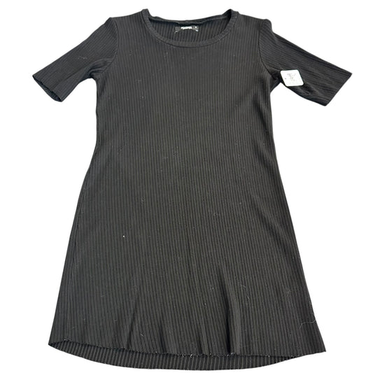 MICHAEL LAUREN BLACK RIBBED FITTED DRESS 249 SMALL