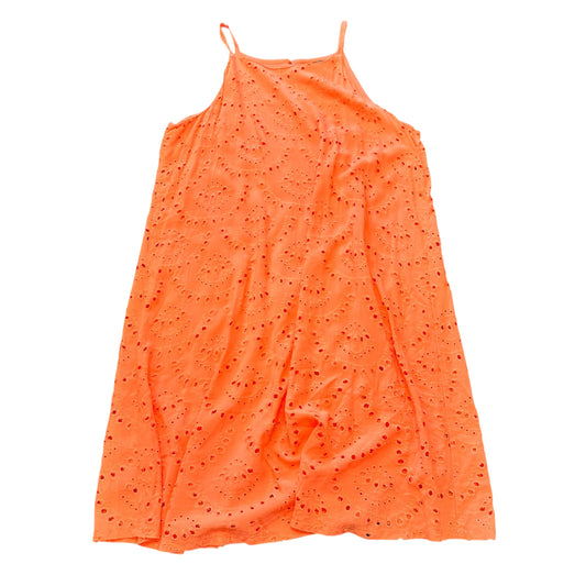 LUXOLOGY PEACH EYELET DRESS 244 SZ 14
