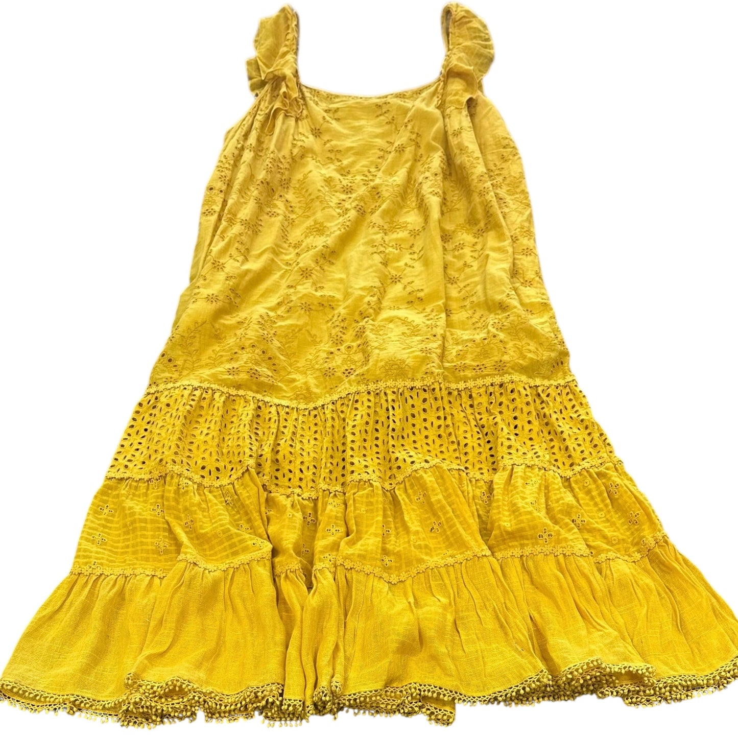 ANTHROPOLOGIE YELLOW MAXI DRESS 123 SZ 22W NWT $258