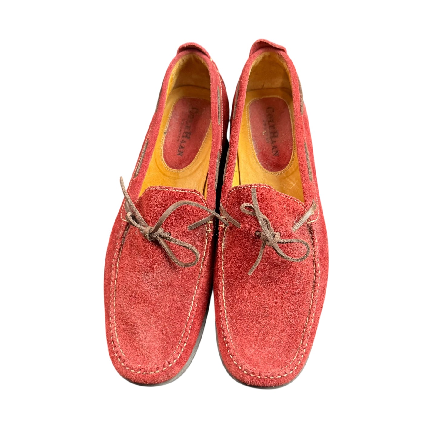 COLE HAAN RED SUEDE SLIP ON LOAFERS 258 Sz 8.5