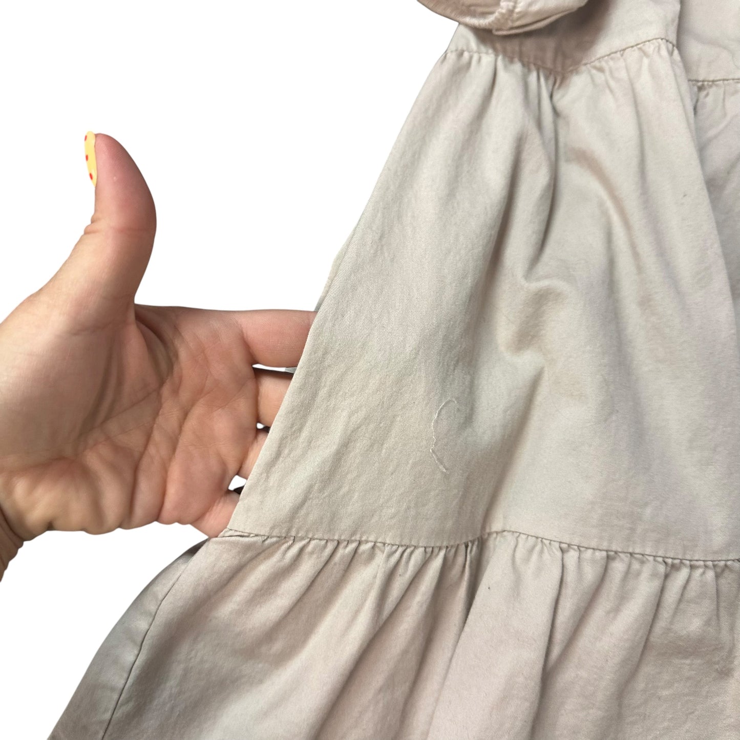 ZENANA TAN BUTTON UP TIERED DRESS POCKETS 265 2X