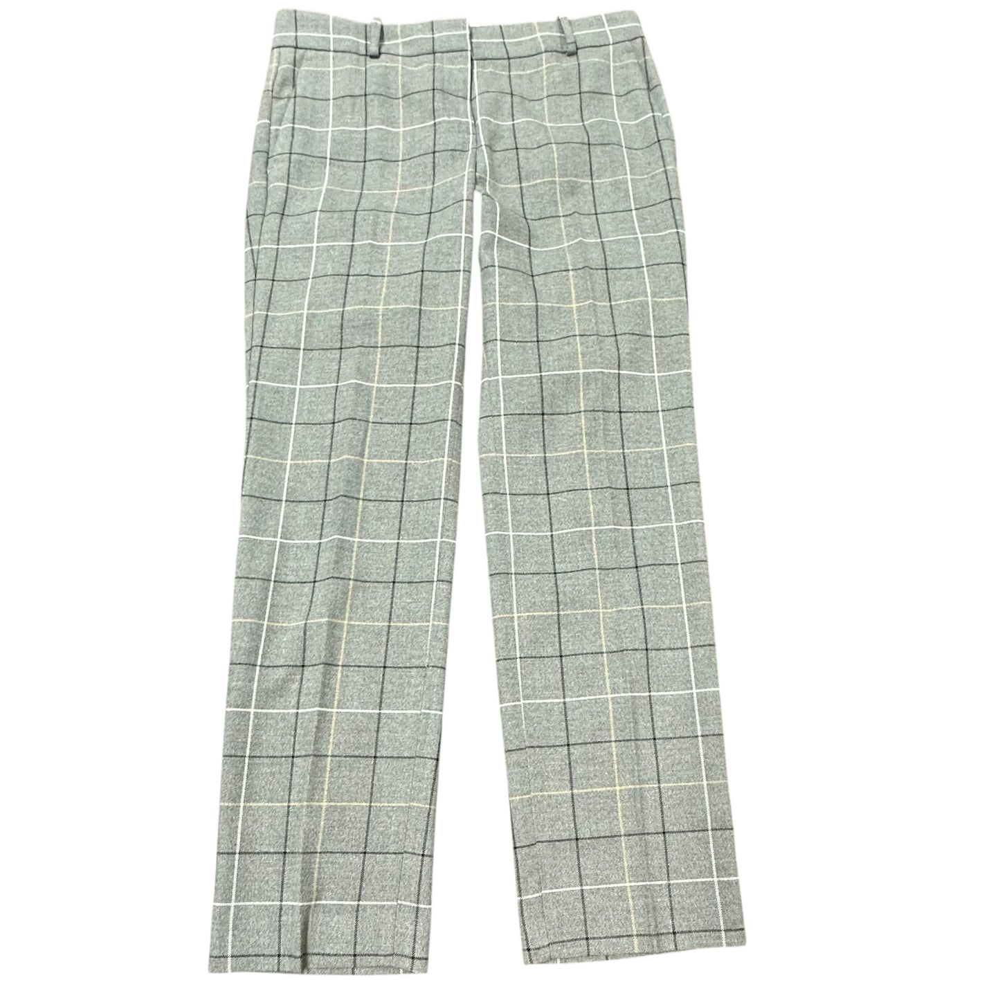 ANN TAYLOR GRAY PLAID TROUSERS 228 Sz 6