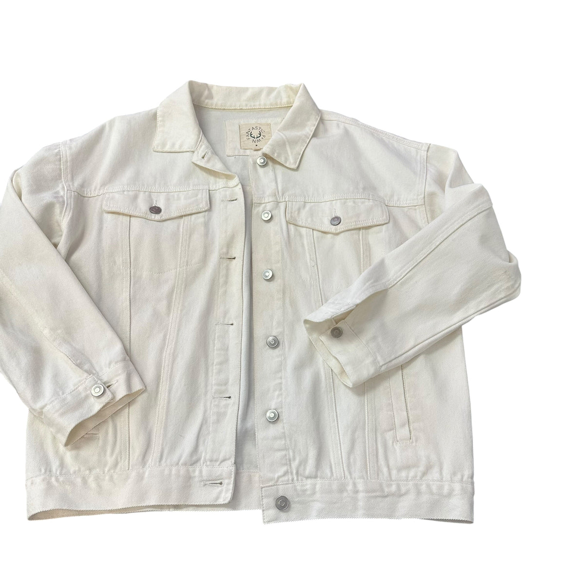FANTASTIC FAWN WHITE DENIM JACKET 100 MEDIUM